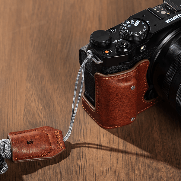 SmallRig Leder half case Set zu Fujifilm X-M5 in braun