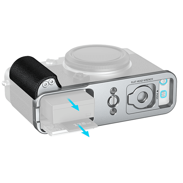 SmallRig Handle Fujifilm X-E5 Silver Battery or memory card access