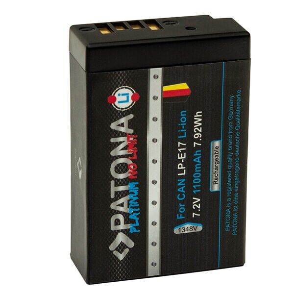 Patona Platinum Kameraakku LP-E17 Seitenansicht Patona Platinum Kameraakku LP-E17 Seitenansicht