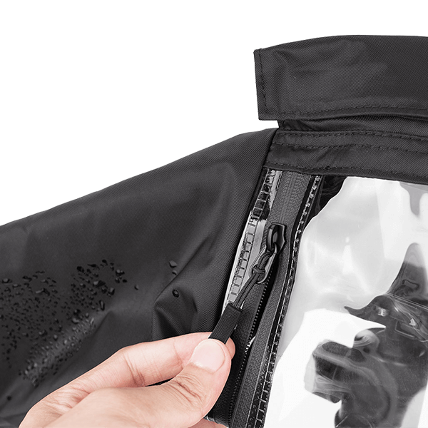 Rain cover for mirrorless cameras in black