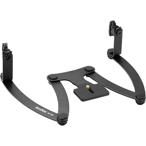 Godox MF-DB Doppelhalter zu Dental-Blitz MF12-DK1 seitlich