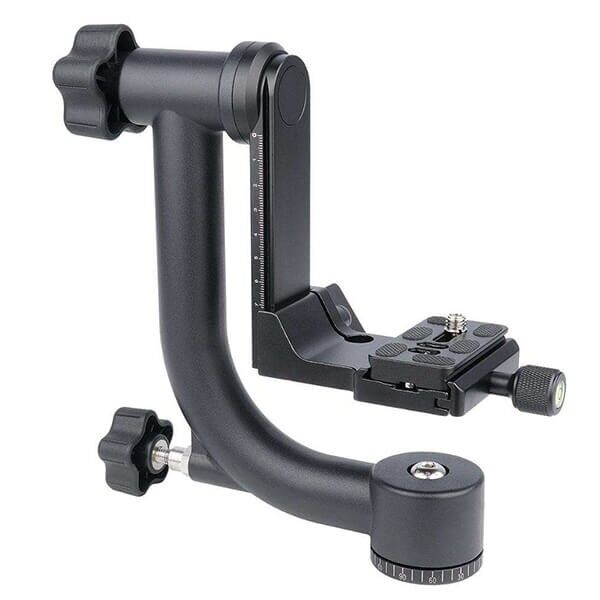 Camera gimbal tripod head front view