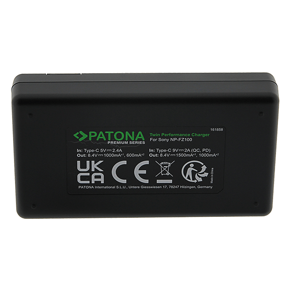 Doppel USB C Ladegerät zu Sony NP-FZ100