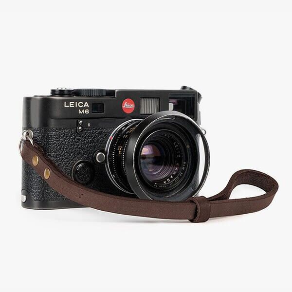 Camera hand strap leather Bronkey Berlin 202 brown