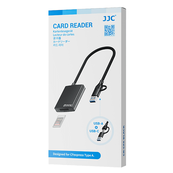 Kartenleser CFexpres Typ A Speicherkarte USB C von JJC Verpackung