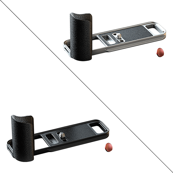 SmallRig handgrip for Fujifilm X-E5 in silver or black