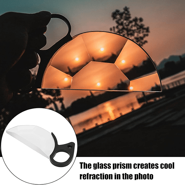 Prismenfilter aus Optischem Glas Handkamerafilter halbes Glas in Anwendung Prismenfilter aus Optischem Glas Handkamerafilter halbes Glas in Anwendung