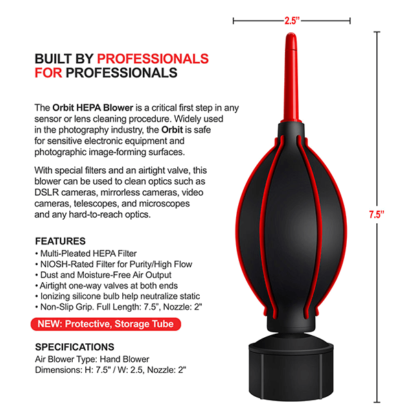 Blasebalg Orbit von Photographic Solutions Eigenschaften