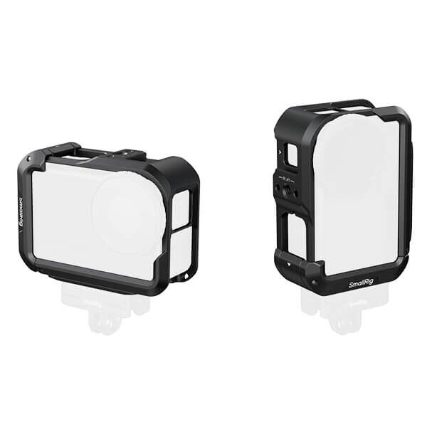 Detailaufnahme des SmallRig Kaefigs fuer Osmo Action 6