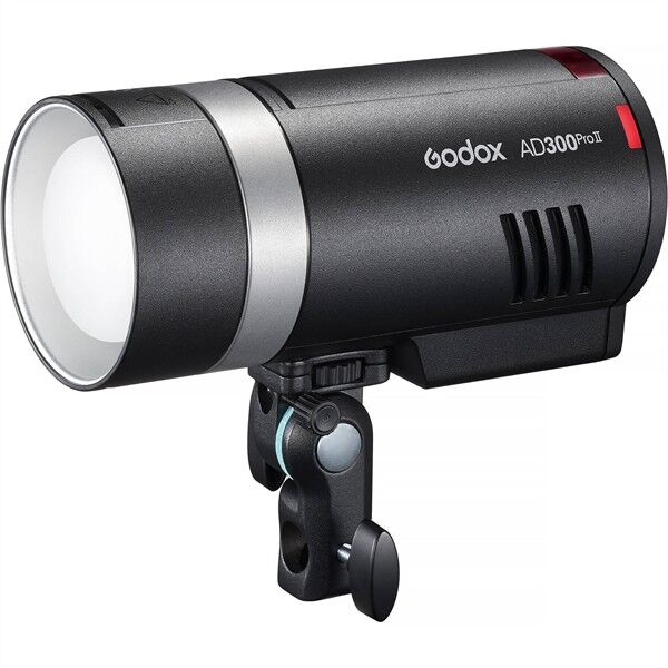 Portable Godox AD300Pro II studio flash, front view