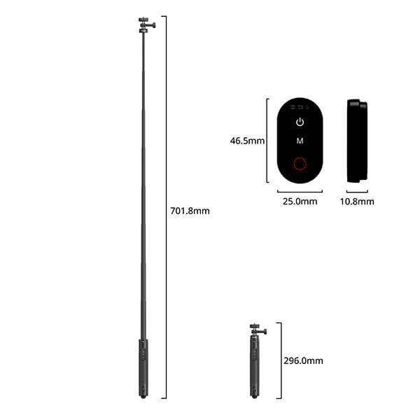 SmallRig 5464B selfie stick with unfolded tripod legs SmallRig 5464B selfie stick with unfolded tripod legs