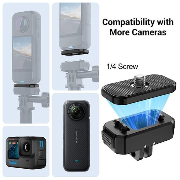 Detailed image of magnetic quick-release mount Insta360