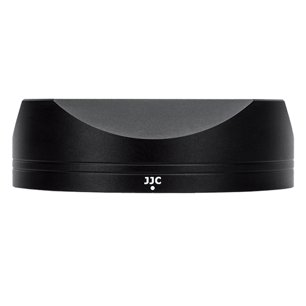 Front view of the Leica lens hood in black