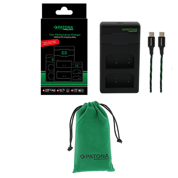 Doppel USB C Ladegerät zu Olympus BLX-1