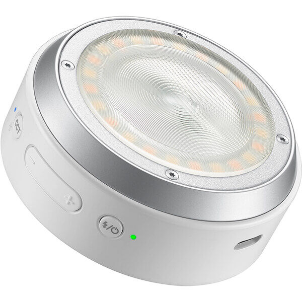 Godox A2 Smartphone Xenon-Blitz in Weiss am iPhone