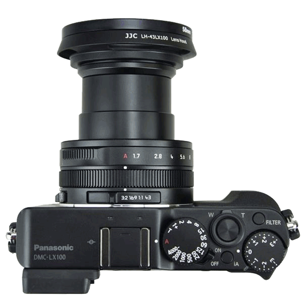 Lenshood for Panasonic LX100 from JJC LH-43