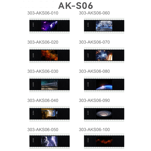 Godox AK-S06 Foliensatz zu AK-R21 Projektionsvorsatz übersicht