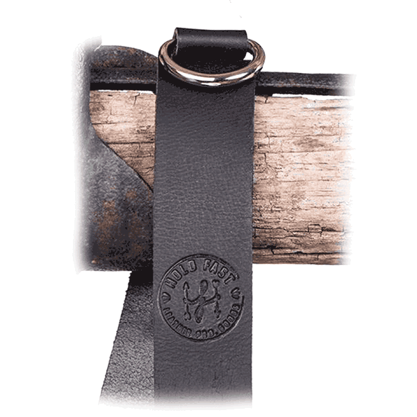 Camera Strap Leather in Water Buffalo Black Large