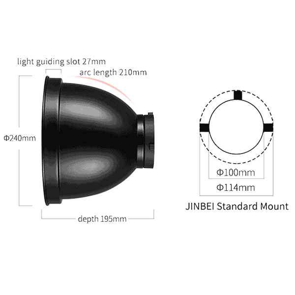 Reflector Bowens Studio Light M9 by Jinbei