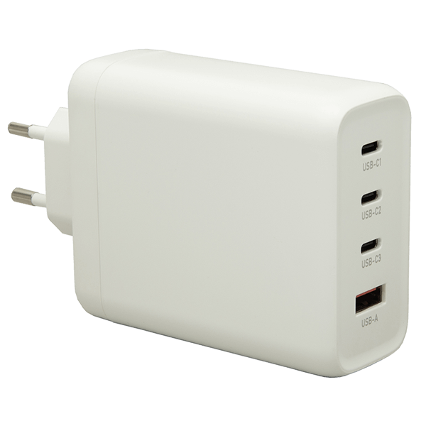 USB C Ladegerät GaN 140W mit 4 Port in Weiss von Patona
