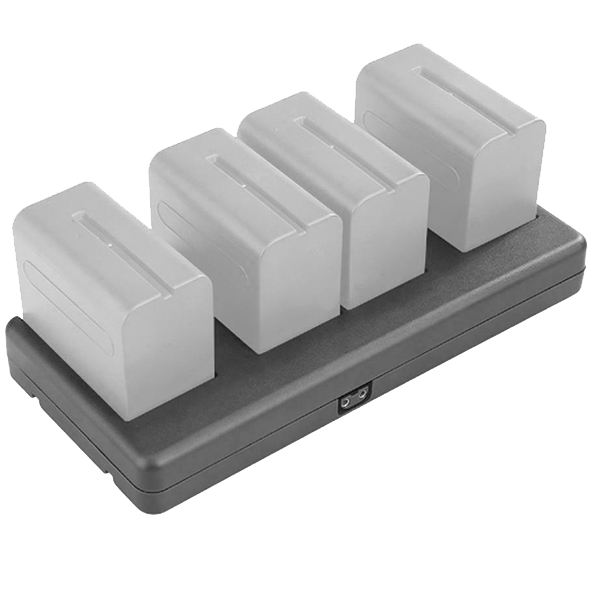 Adapterplatte NP-F Akku auf V-Mount 4-Slot