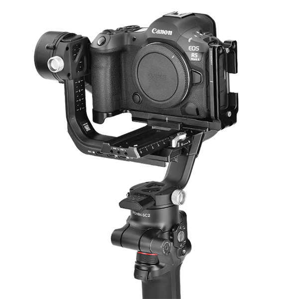 L-Winkel zu Canon EOS R5 Mark II mit Arca und Ronin