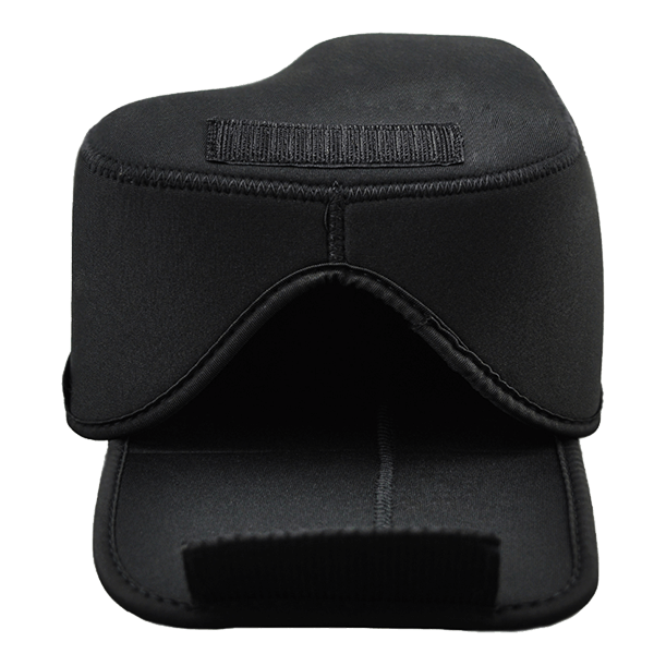 Kameratasche aus schwarzem Neopren Öffnung