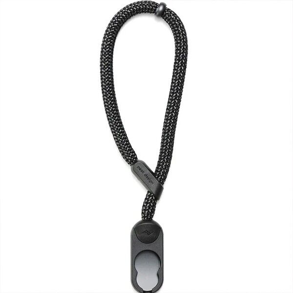 Front view of the Peak Design wrist strap in black