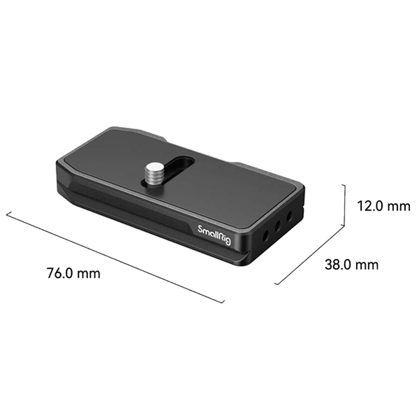 Arca Schnellwechselplatte zur verwendung von AirTag von SmallRig Abmessungen