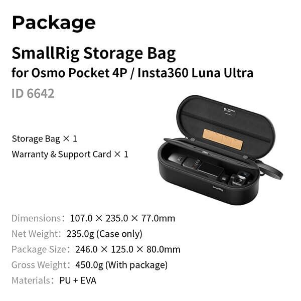 SmallRig 6642 storage bag for DJI Osmo Pocket 4P detail SmallRig 6642 storage bag for DJI Osmo Pocket 4P detail
