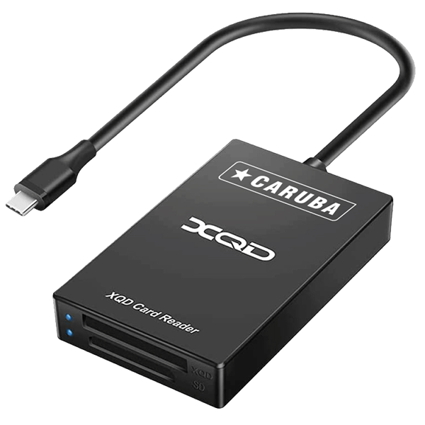 Card reader XQD and SD memory cards with USB-C port