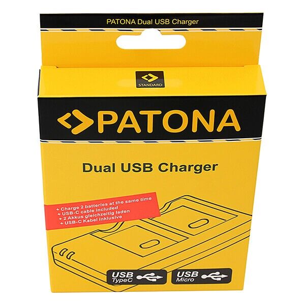 Compact PATONA Li-50B dual charger