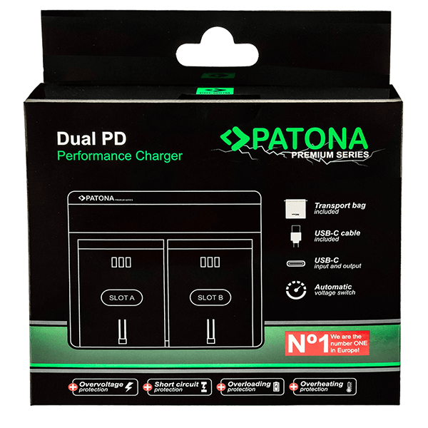 Ladegerät Kamera Akku Dual zu Sony NP-BX1 USB-C Verpackung
