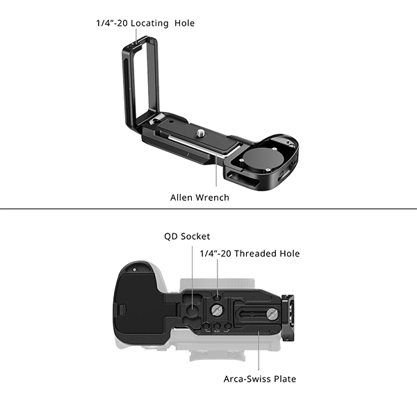 Smallrig L Winkel zu Sony Alpha A1 III und Alpha 9 III Details