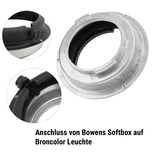 Softbox Adapter Broncolor zu Bowens Details