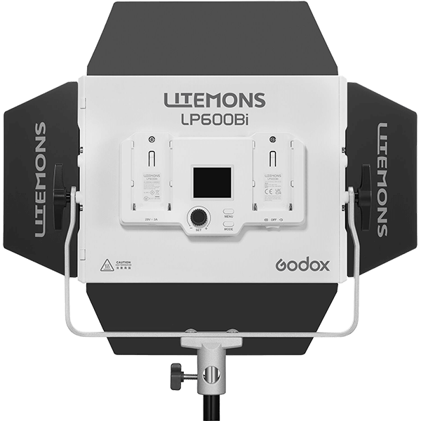 Bi-Color LED-Leuchte Godox Litemons LP600Bi von hinten komplett