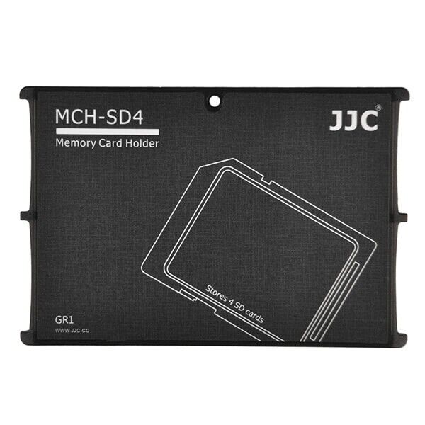 JJC memory card case for up to 4 SD cards in dark gray