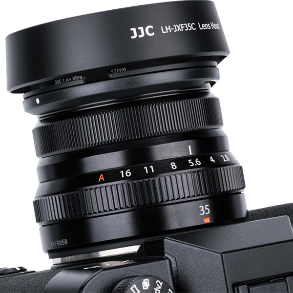 Gegenlichtblende Fujifilm XF 35mm und 23mm schwarz von JJC LN-JXF35C