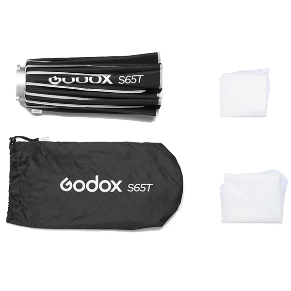 Godox Schnellspann Schirm Softbox mit Bowens 65cm Lieferumfang Godox Schnellspann Schirm Softbox mit Bowens 65cm Lieferumfang