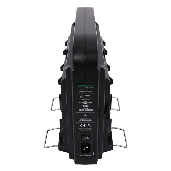 V-Mount Ladegeraet vier Fach von Patona Anschluss