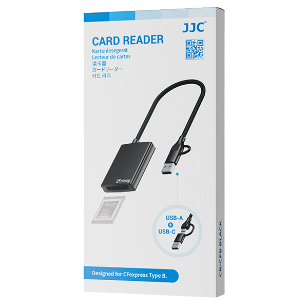 Kartenleser CFexpres Typ B Speicherkarte USB C von JJC Verpackung