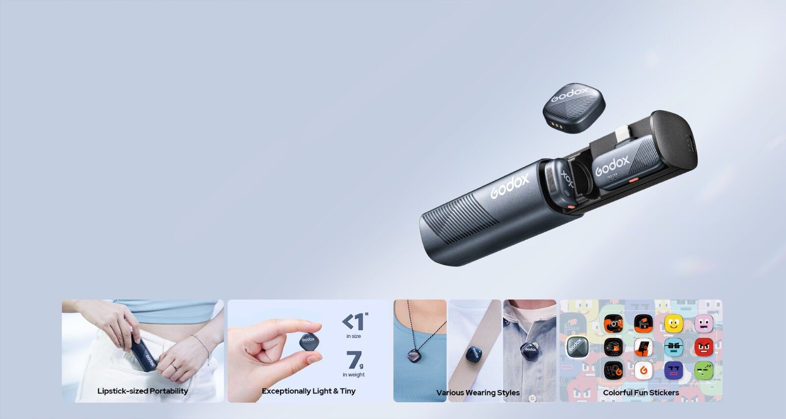 Godox Cube-SC Kit2 2.4 GHz Wireless Microphone with 2 Transmitters and USB-C Receiver for Smartphone Tablet and Computer Godox Cube-SC Kit2 2.4 GHz Wireless Microphone with 2 Transmitters and USB-C Receiver for Smartphone Tablet and Computer