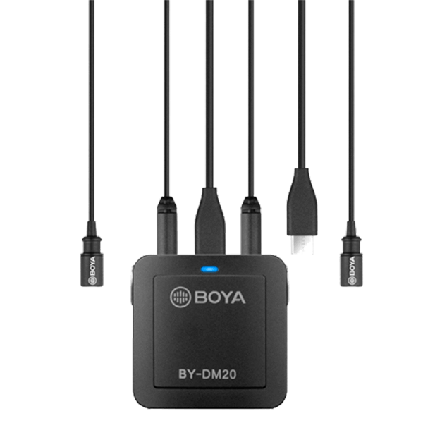 Boya BY-DM20 Compact Dual-Channel Lavalier Microfon