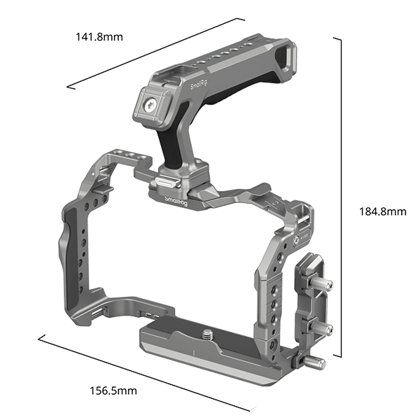 SmallRig Kamera Cage mit HawkLock zu Canon EOS R5 Mark II 5029 Abmessungen