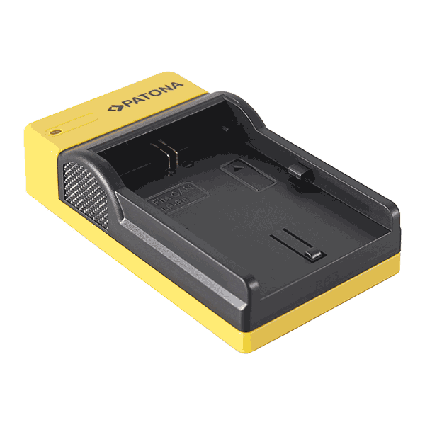 Slim Micro-USB Charger for Canon LP-E6 by Patona front