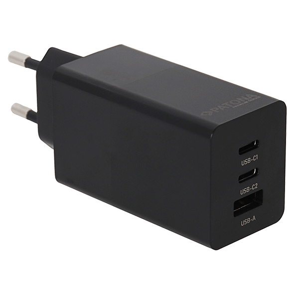 USB Ladegerät GaN 65W in Schwarz USB Anschlüsse