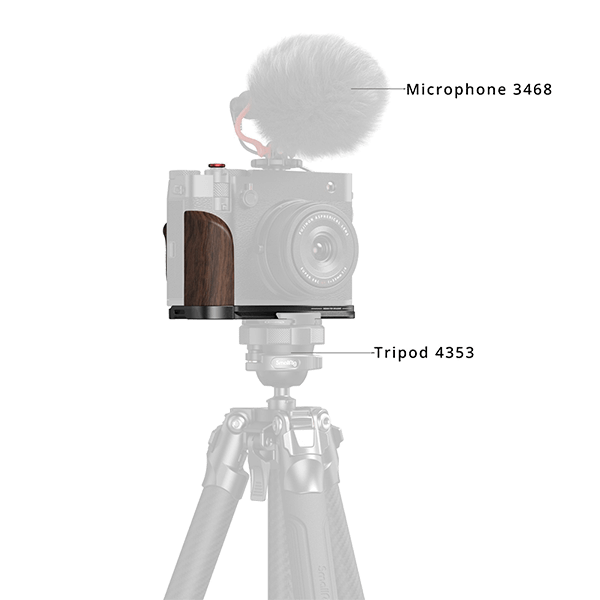 SmallRig Handgriff direkt auf Arca-Swiss-Stativ montiert in schwarz