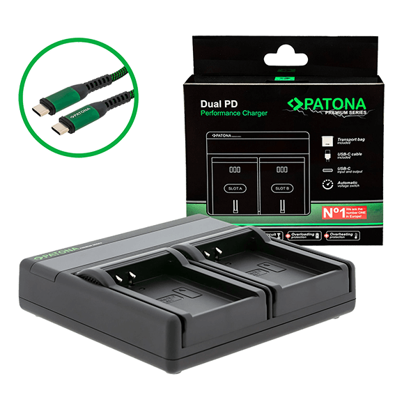 Ladegerät Kamera Akku Dual zu Olympus BLN-1