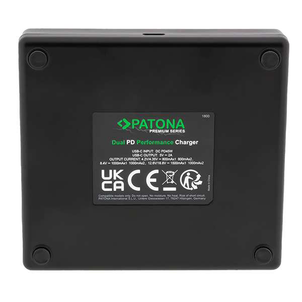 Ladegerät Kamera Akku Dual zu Sony NP-BX1 USB-C Unterseite