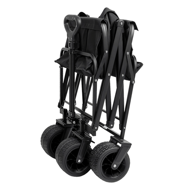 Foldable transport trolley in black